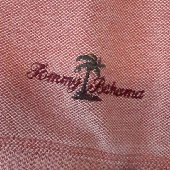 SOLD!! TOMMY BAHAMA Polo Shirt, XL, Distressed Orange - Picture 3 of 6